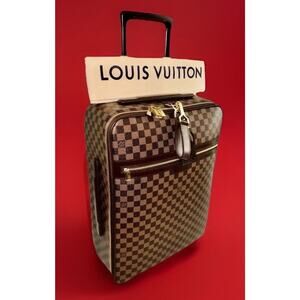 Louis Vuitton Pegase Legere Suitcase Checker Damier Ebene Unisex Bag 🎁 A+
